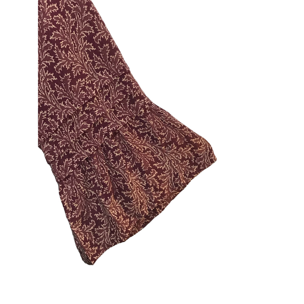 Soft Surroundings Size Large Purple Button Front 100% Silk Top Bell Sleeve Boho - Picture 3 of 12